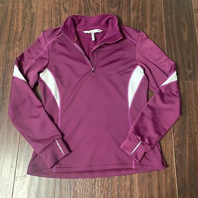 #ad Athleta Womens Plush Tech 1 2 Zip 3.0 Pullover Top Flash Purple Longsleeve M $29.99