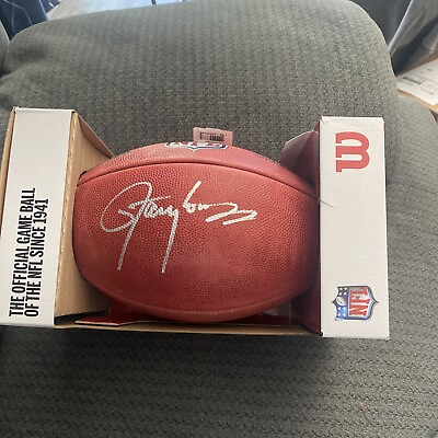 #ad NY Giants Lawrence Taylor #56 Signed Autographed WILSON Official FOOTBALL JSA $229.99