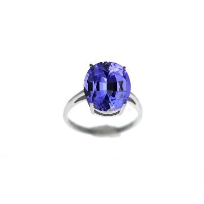 #ad 5.00 CTTW Lab Created Tanzanite Oval Cut 925 Sterling Silver Ring Sizes 6 9 $13.99