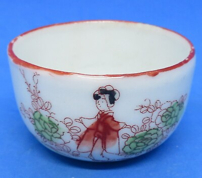 #ad Japanese Kutani vintage Art Deco oriental antique tiny talk condiment bowl GBP 25.00