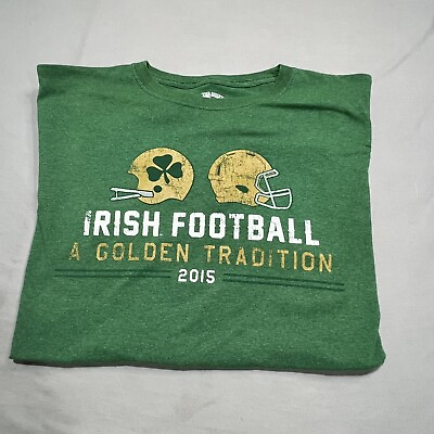 #ad University of Notre Dame Irish Football Golden Tradition 20215 Green Men#x27;s Large $13.54