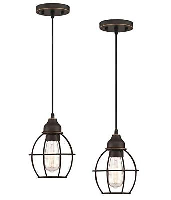 #ad #ad Pendant Lighting Fixture With Oil Rubbed Bronze Finish Hanging Ceiling Lights Wi $54.54