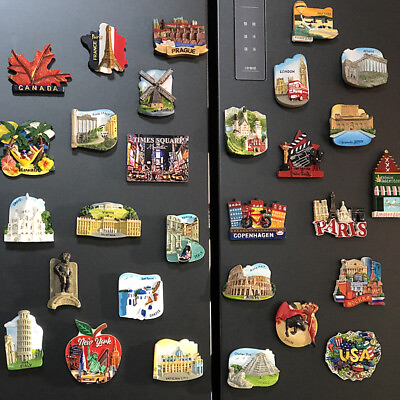 #ad Cities Europe World Tourism 3D Resin Creative souvenir Fridge Magnet H3 $4.99