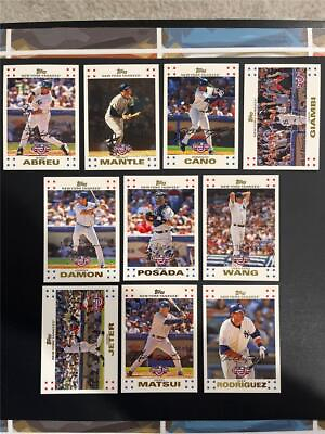 #ad 2007 Topps Opening Day New York Yankees Team Set 10 Cards $4.00