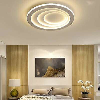 #ad LED Dimmable Ceiling Light Round Pendant Lighting Fixtures Home 3000K 6000K $46.00