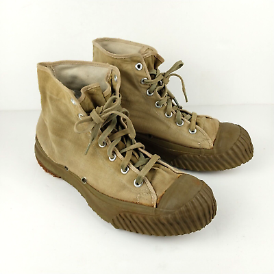 #ad WW II US Army Athletic Converse Shoes Jungle Boots Sneakers Size 10 Made In USA $375.00