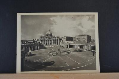 #ad Antique Rome Saint Peters Basilica 1920#x27;s Italian Black and White Art Print $15.00