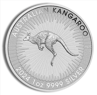 #ad 2024 1 oz Australian .9999 Fine Silver Kangaroo $1 Coin BU In Stock $34.57