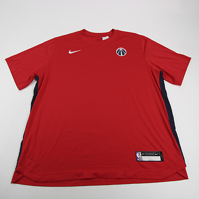 #ad Washington Wizards Nike NBA Authentics Short Sleeve Shirt Men#x27;s Red Navy Used $25.99