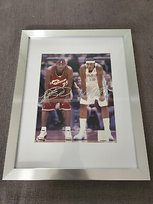 #ad Lebron James and Carmelo Anthony Rookie Autographed Photo 8x10 COA 2004 $399.99