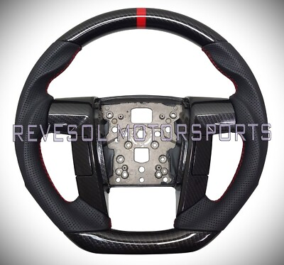 #ad #ad REVESOL Hydro Dip Carbon Fiber Black Steering Wheel for 2011 2014 F150 RAPTOR $319.00