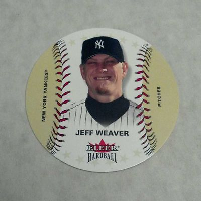#ad JEFF WEAVER 2003 FLEER HARDBALL ROUND CARD A4590 $1.59