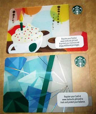 #ad 2014 SET OF 2 STARBUCKS Happy Birthday Card amp; Summer with sleeves PHILIPPINES $24.99