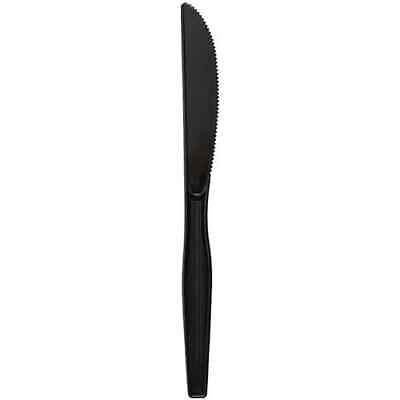 #ad Karat PS Plastic Medium Heavy Weight Knives Bulk Box Black 1000 ct U2051B $27.60