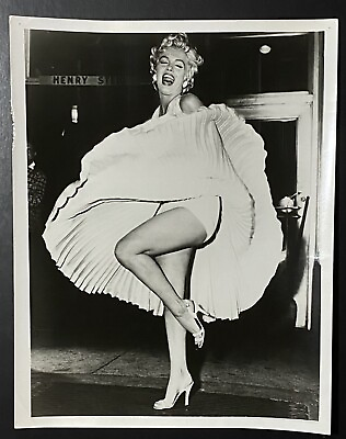 #ad 1955 Marilyn Monroe Original Photograph Seven Year Itch Stamped $225.00