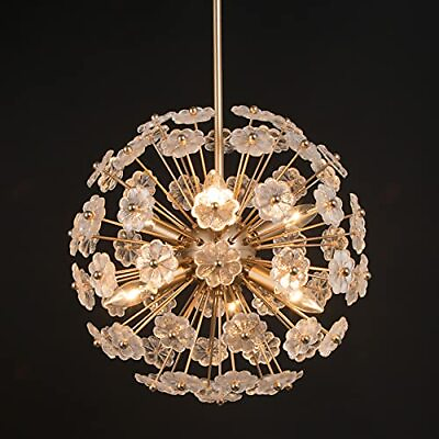 #ad Gold Modern Chandelier Sputnik Chandelier with Crystal Flowers Contemporary D... $385.24