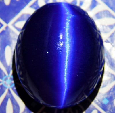 #ad #ad 118.40 Ct Natural Chrysoberyl Blue Cats Eye Oval Cut Cabochon Loose Gemstone $20.20
