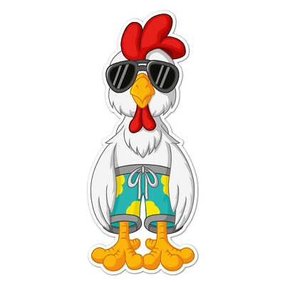 #ad Chicken Sunglasses Vinyl Decal Sticker Indoor Outdoor 3 Sizes #7843 $5.95
