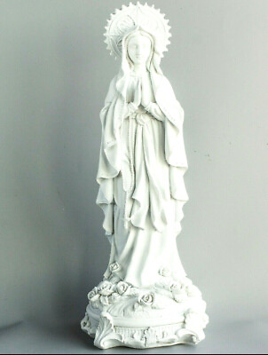 #ad Our Lady Statue Virgin Mary Religious Sculpture Christian Holy Mother White Gift $36.00