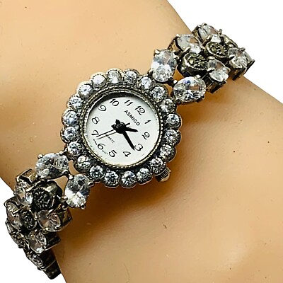 #ad Silver 925 Quartz watches. Good condition.Asmigo brand.7.5” needs battrey $325.00