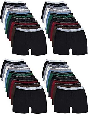 #ad 12 Pack Of Mens 100% Cotton Boxer Briefs Underwear Great for Homeless Shelters. $36.00