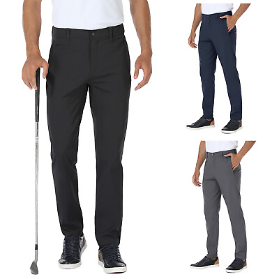 #ad Men#x27;s Golf Dress Pants Stretch Waterproof Slim Fit Tapered Casual Chino Workwear $23.99