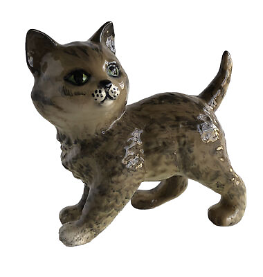 #ad Beswick Persian Cat Kitten British Blue Lead Grey #1885 vintage Rare $89.55