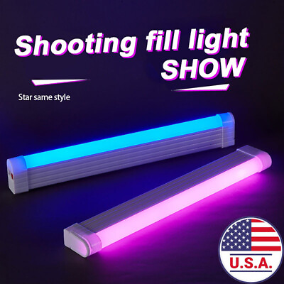 #ad US Handheld Light Wand RGB LED Video Tube Light 30W For Photography Rechargeable $11.87