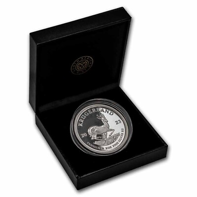 #ad 2023 2 oz Proof South African Silver Krugerrand Coin Box CoA only 10k made $589.00
