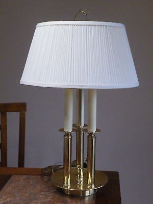 #ad HEYCO Brass Table Lamp MCM With Shade amp; Light Screen Approx. 22quot; Tall FREE SHIP $149.99