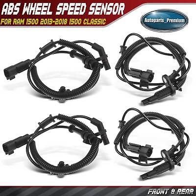 #ad 4pcs Front and Rear ABS Wheel Speed Sensor for Ram 1500 2013 2018 1500 Classic $56.99