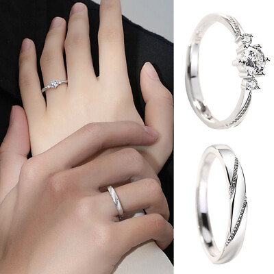 #ad Crystal Stone Adjustable Ring Alloy Silver Women Men Girls Jewellery Gift Charm $0.99