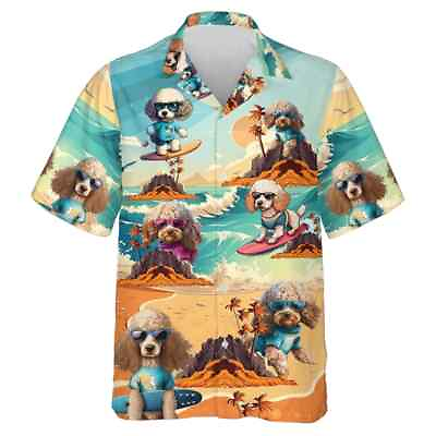 #ad Hawaiian Fashion Cat Dog Shirts Men Casual Summer Classic Flower Sizes S 5XL $28.79