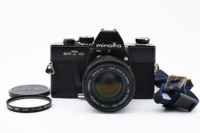#ad Minolta SRT101 Black SLR 35mm Film Camera MC Rokkor PF 50mm f 1.7 From JAPAN $144.99
