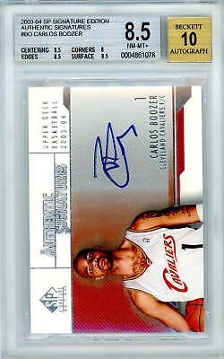 #ad Beckett 8.5 with 10 autograph Carlos Boozer with subgrades 2003 2004 signature AU $149.99