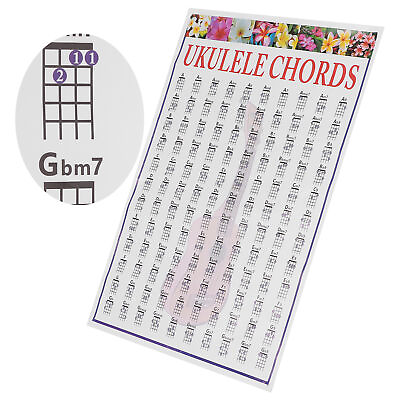 #ad Ukulele Chord Chart Art Paper Instructional Reference Poster For Beginners T HPT $12.42