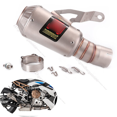 #ad For BMW S1000RR 2019 2024 Exhaust Pipe Motorcycle 60mm Slip on Muffler Escape $112.49