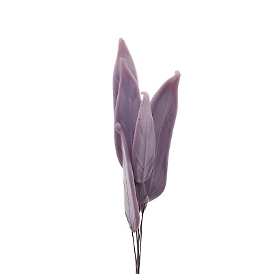 #ad Lot 6 lampwork glass purple leaf flower part headpin glass beads $12.00