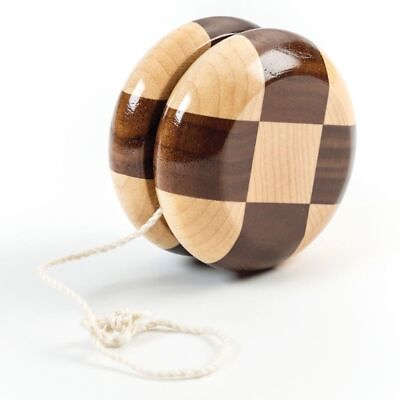 #ad Lehman#x27;s Wooden Yo Yo Traditional Checkered Hard Wood $19.98