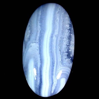 #ad 27.80Cts. 17X31X6mm 100% Natural Top Designer Blue Lace Agate Oval Cab Gemstone $11.99
