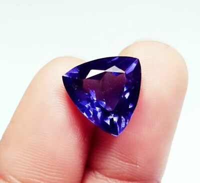 #ad 8 Ct Natural Tanzanite Blue Trillion Shape gemstone loose. Buy 1 Get 1 Free $12.99