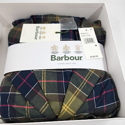#ad Barbour Laith Tartan Pajamas Set Men#x27;s M Classic Tartan Embroidered Logo L S $56.12