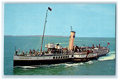 #ad c1950#x27;s Seen Arriving at Southend on Sea Pier P.S. Medway Queen England Postcard $14.98