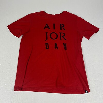 #ad Air Jordan Shirt Red Logo Men Short Sleeve Large Mexico $9.77