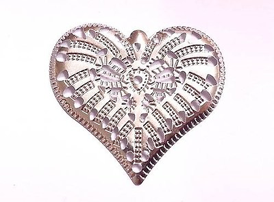 #ad CraftbuddyUS 20pcs 44mm Decorative Metal Filigree Hearts Wedding Toppers $5.75