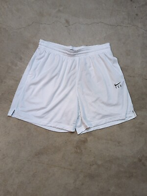 #ad Nike Fly Mens XL Shorts White Mesh Sports Basketball Solid $15.99