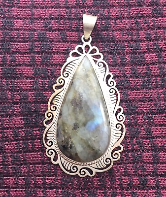 #ad Handcrafted Pendant With Gemstone $25.00