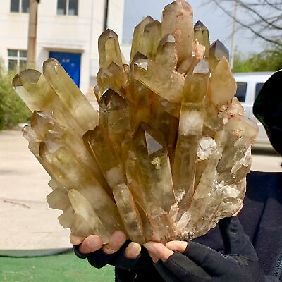 #ad 17.95LB Natural Citrine cluster mineralspecimen quartz crystal healing $1190.00