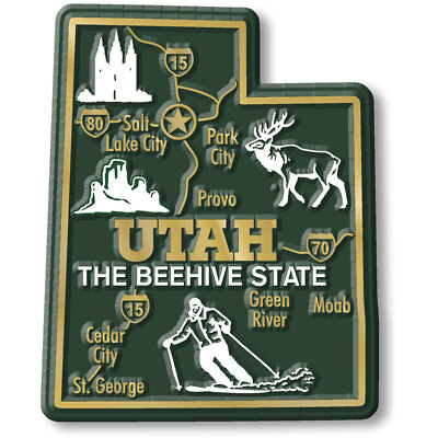 #ad Utah Giant State Magnet by Classic Magnets 2.6quot; x 3.2quot; $7.99
