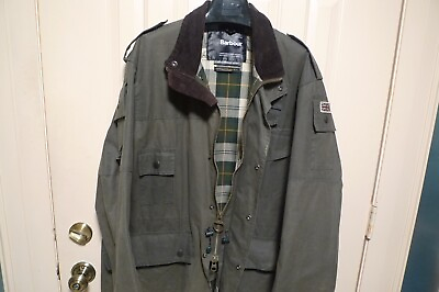 #ad BARBOUR A550 COWEN COMMANDO WAX COTTON MILITARY JACKET MADE IN ENGLAND 46 $365.00
